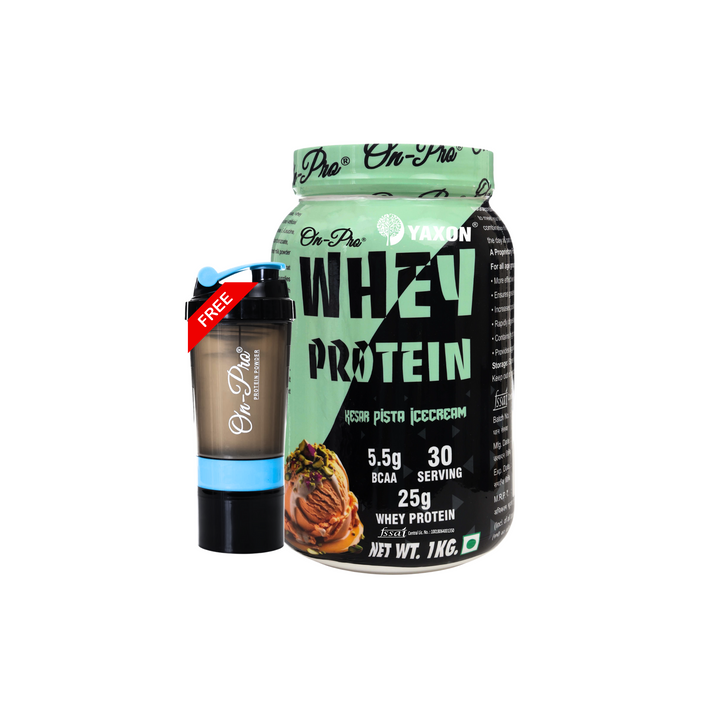 ONPRO WHEY POTEIN (KESAR PISTA ICECREAM FLAVOUR) 1 KG JAR