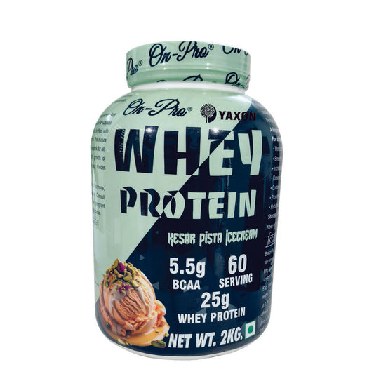 ONPRO WHEY POTEIN (KESAR PISTA ICECREAM FLAVOUR) 2 KG JAR