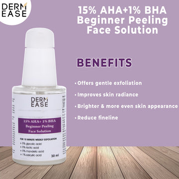 15% Aha+ 1% BHA Beginner Peeling Face Solution Benefits