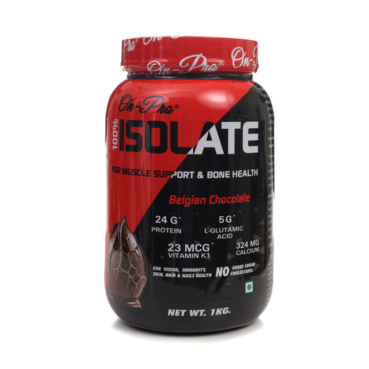 ONPRO 100% ISOLATE PROTEIN POWDER (BELGIAN CHOCOLATE FLAVOUR) 1 KG JAR