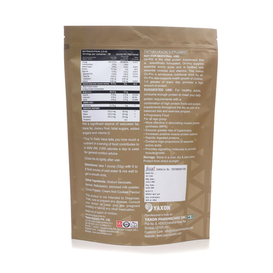 ONPRO WHEY PROTEIN 1KG POUCH ( CREAM & COKKIES FLAVOUR )